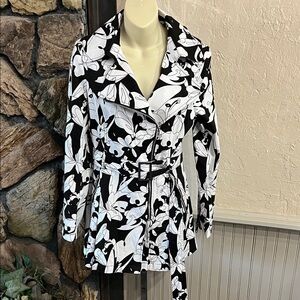 Black Rivet Monochrome Abstract Jacket